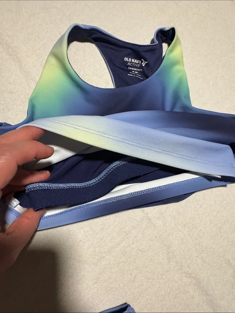 NWOT Old Navy Girls Blue & Green Ombre Active Set